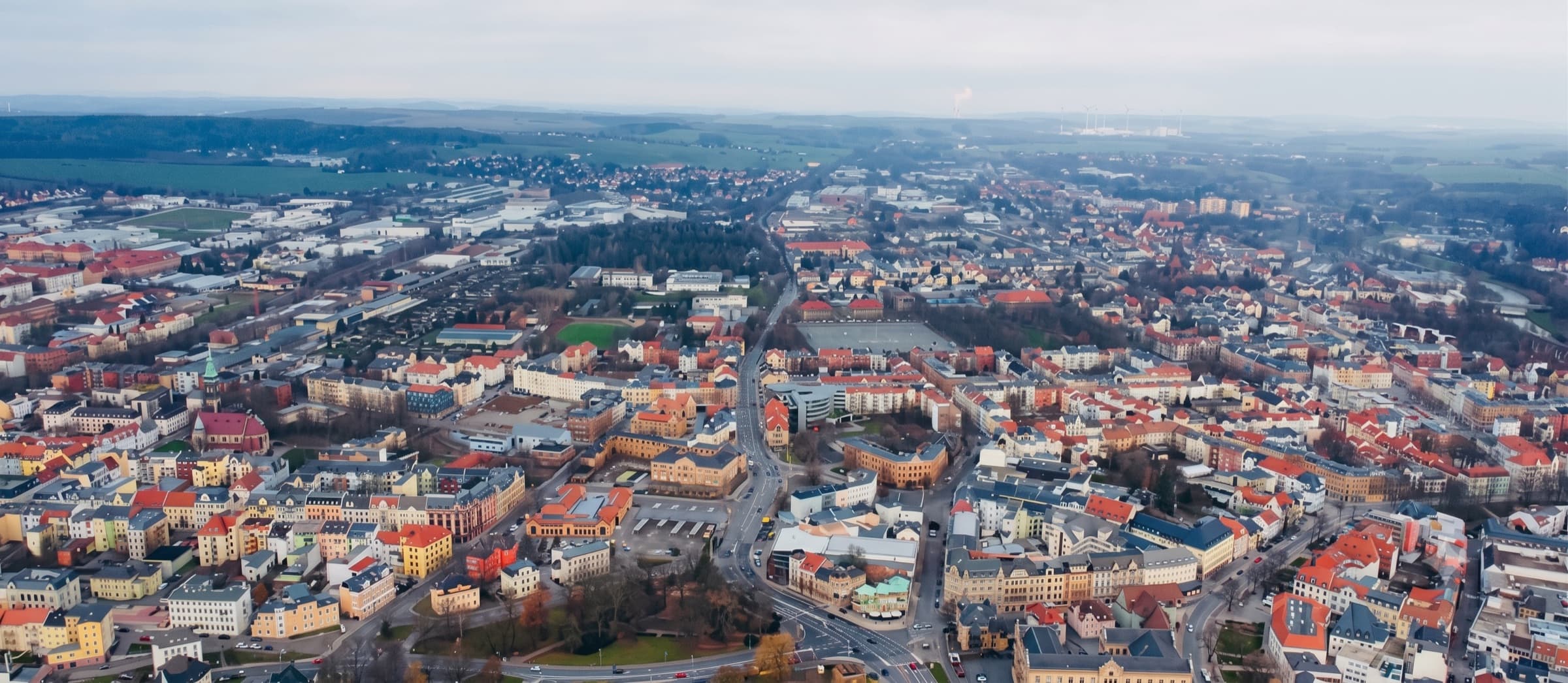 Luftbild von Zwickau und Umgebung